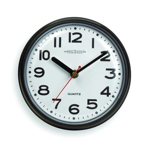 Manufacturer Varies 7" Analog Quartz Wall Clock, Black 6NN64