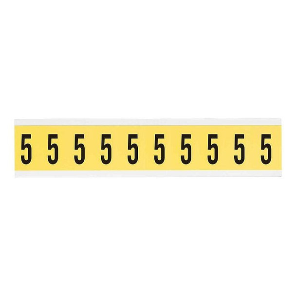 Brady Number Label,1in.H Character,Vinyl Cloth 3430-5
