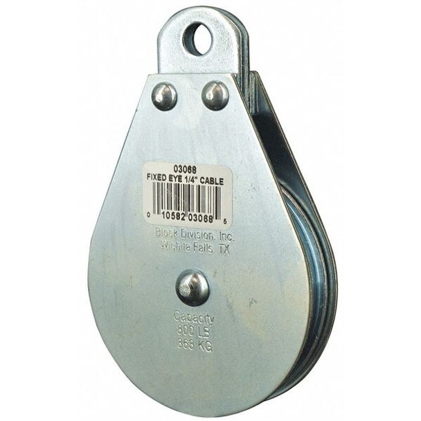 Manufacturer Varies Pulley Block,Fixed Eye,1/4 in Rope dia. 4JX78