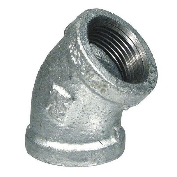 Manufacturer Varies MalleableIron,45Elbow,11/2"NPTx11/2"NPT 5P837