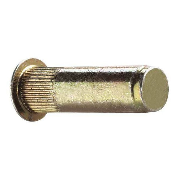 Rivet Nut, #8-32 Thread Size, 0.39 in Flange Dia., 0.42 in L, Steel, 25 PK