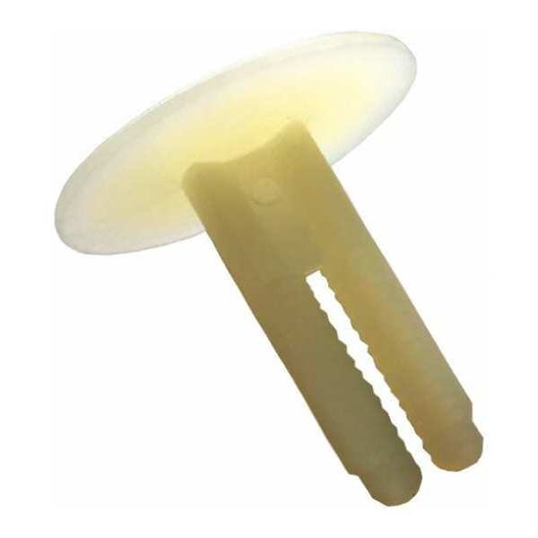 Push-In Rivet, Dome Head, 0.281 in Dia., 7/32 in L, Nylon Body, 20 PK