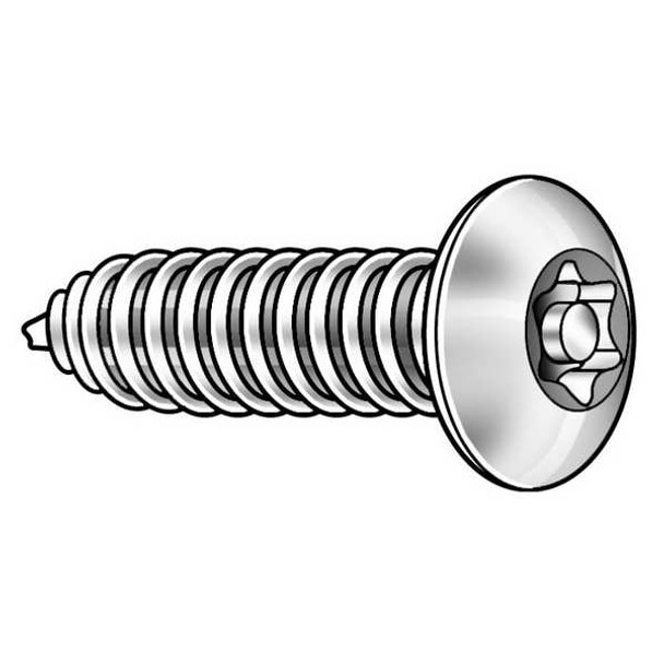 Tamper-Pruf Screws Scrw Sz #10,T25,18-8SS,3/4"L,PK25 91400