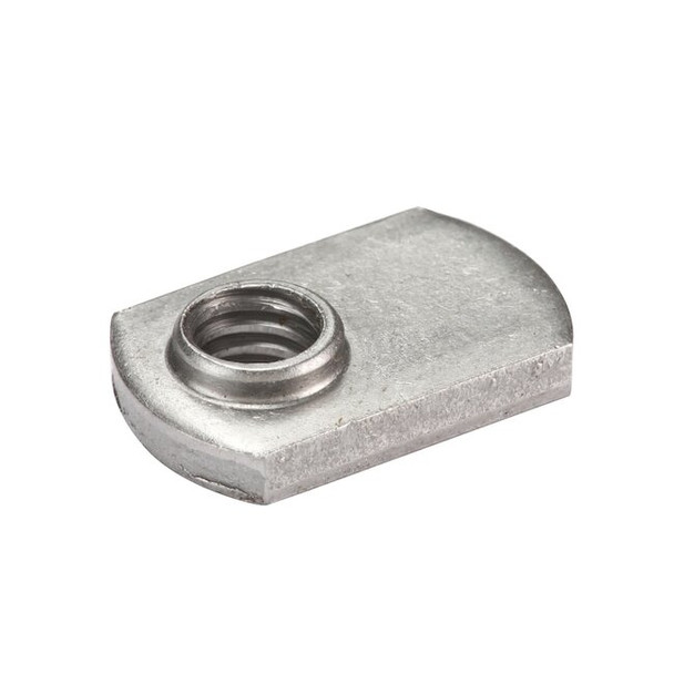 Hex Weld Nut, 5/16"-18, Steel, 5/8 in Wd, 63/64 in Lg, 1/8 in Ht, 50 PK