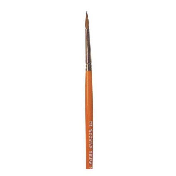 Wooster #3 Artist Soft, Red Sable Bristle, Paint Brush, Wood Handle F1627-3