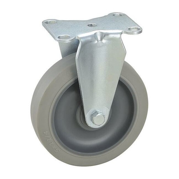 Manufacturer Varies Rigid Plate Caster,TPR,5 in.,250 lb. 4DE69