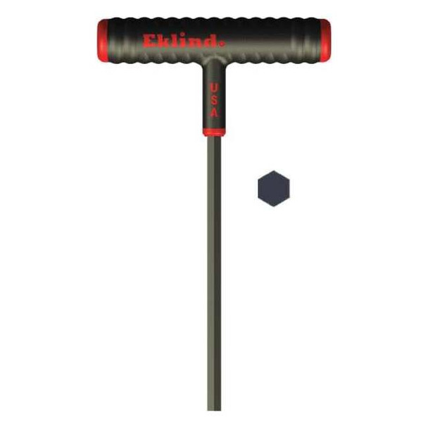Eklind Ergonomic Hex Key, 1/8" Tip Size, 9 in Long 61908