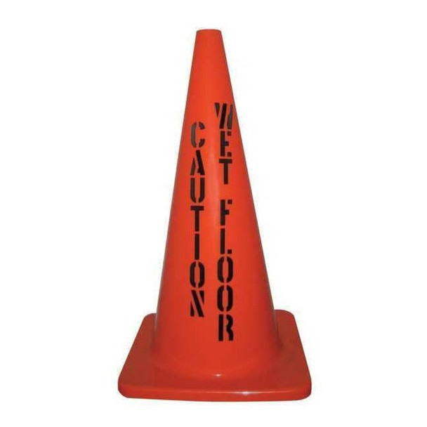 Traffic Cone, PVC, Non-Reflective, 18" Height, 2.3 lb, Red/Orange