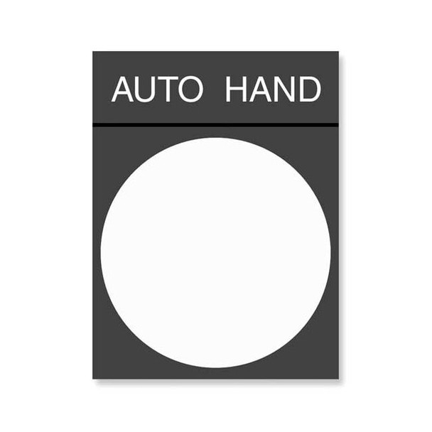 Schneider Electric LegndPlat,AutoHand,Wht/Blk/Red,Rectangle ZBY2364