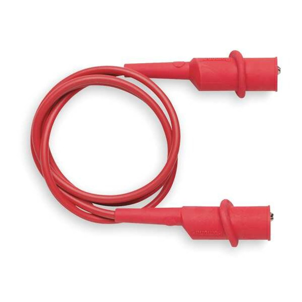 Patch Cord, Alligator Clip On Both Ends, 24 in, Silicone, Red