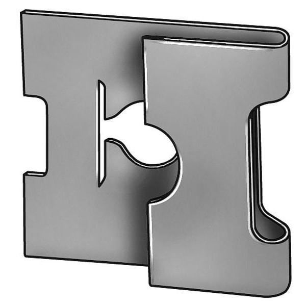 Spring Nut, #6-32, J Shape, Steel, Not Graded, Phosphate Finish, 50 PK