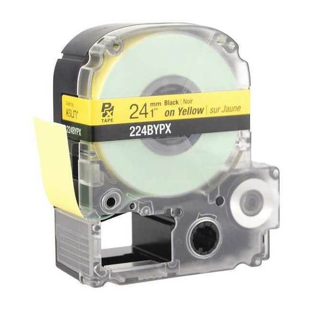 Epson Label Cartridge, Black on Yellow, Labels/Roll: Continuous 224BYPX