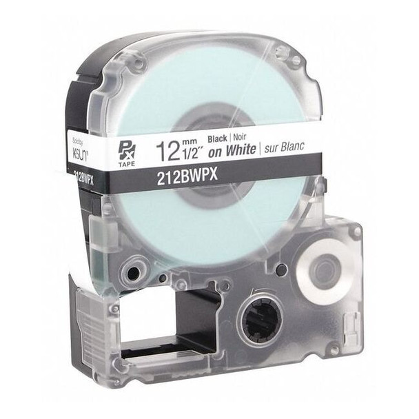 Epson Label Cartridge, Black on White, Labels/Roll: Continuous 212BWPX