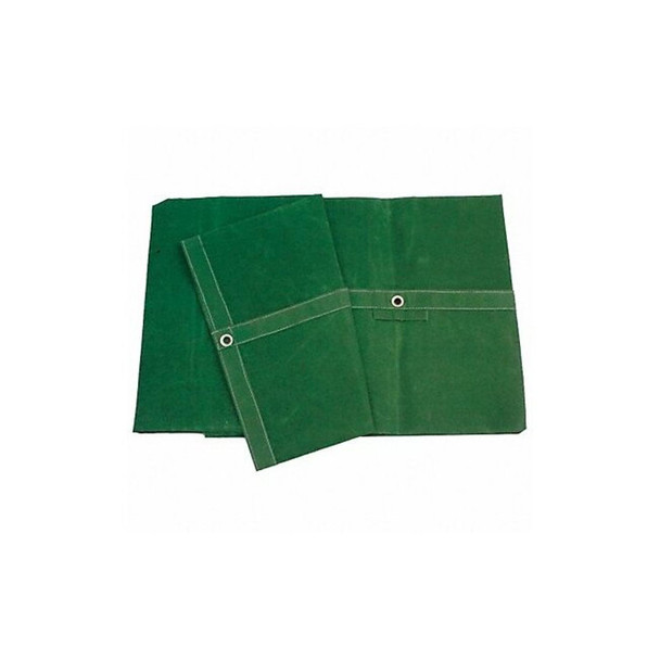 Standard Duty Tarp, 3 ft 6 in x 7 ft 6 in, 20 Mil, Green, Cotton Canvas