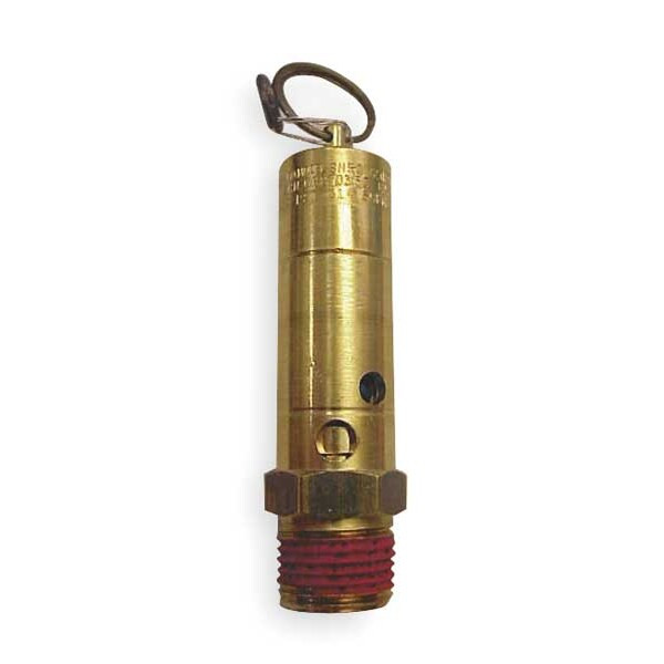 Air Safety Valve, 1/2 In Inlet, 200 psi, Valve Type: Hard Seat