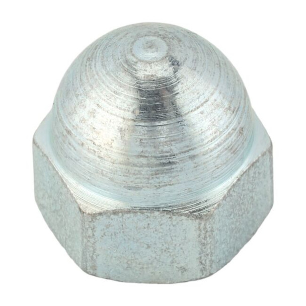 Low Crown Cap Nut, 5/16"-18, Steel, Zinc Plated, 17/32 in H, 25 PK