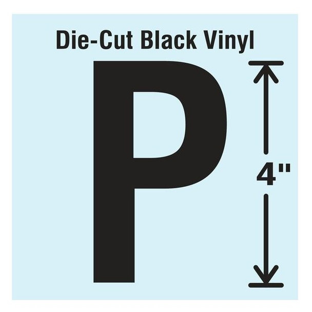 Stranco LetterLabel,Vinyl,4inH,2-1/4inW,PK10 DBV-4-P-10
