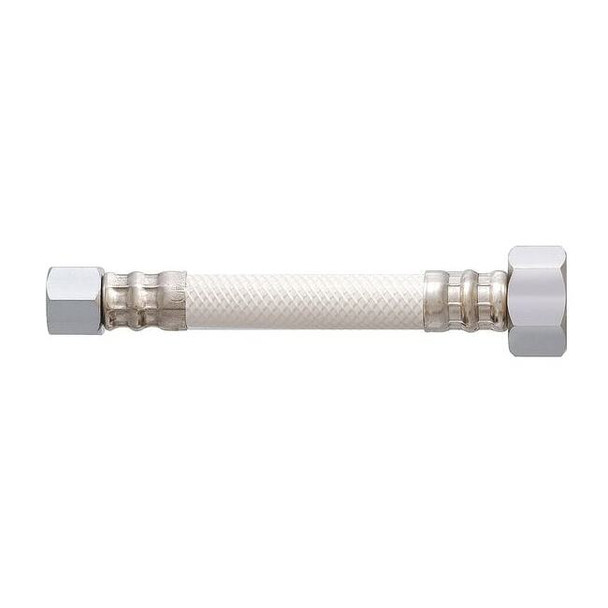 Manufacturer Varies Braided Connector,3/8 COMPx1/2 FIPx12 L 4YKA2