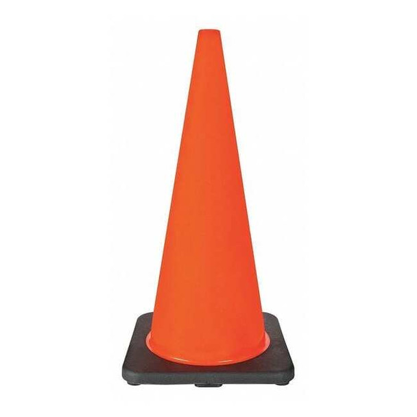 Traffic Cone, PVC, Non-Reflective, 28 in Height, 7 lb, Orange