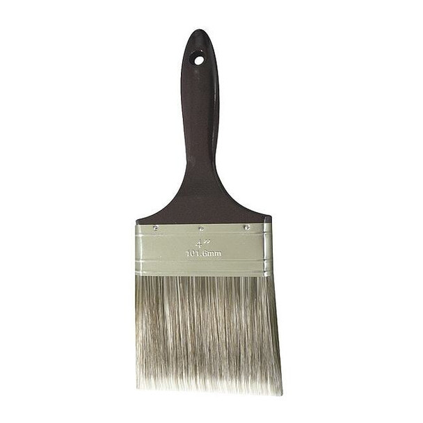 4" Flat Sash Soft, Polyester Bristle, Paint Brush, Plastic Handle