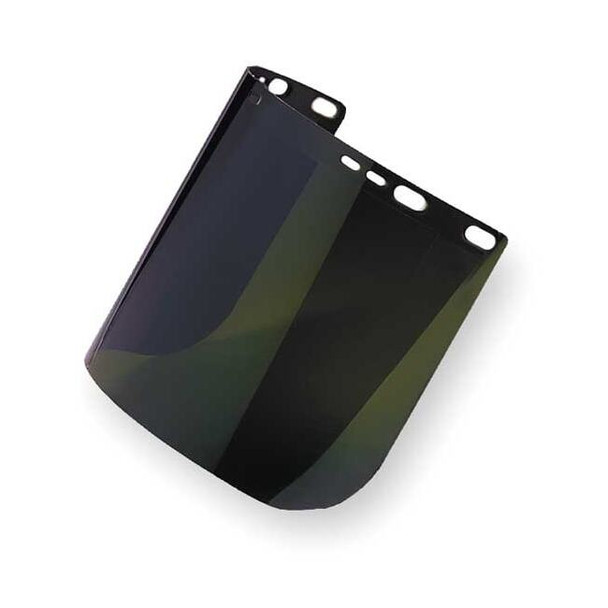 Face Shield Visor, Green Visor, Polycarbonate, Uncoated Lens, Black