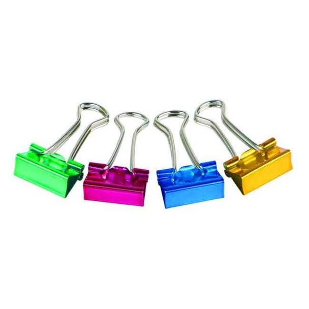 Manufacturer Varies Binder Clip,1-1/4 In,Metal,Assorted,Pk24 2WFX7