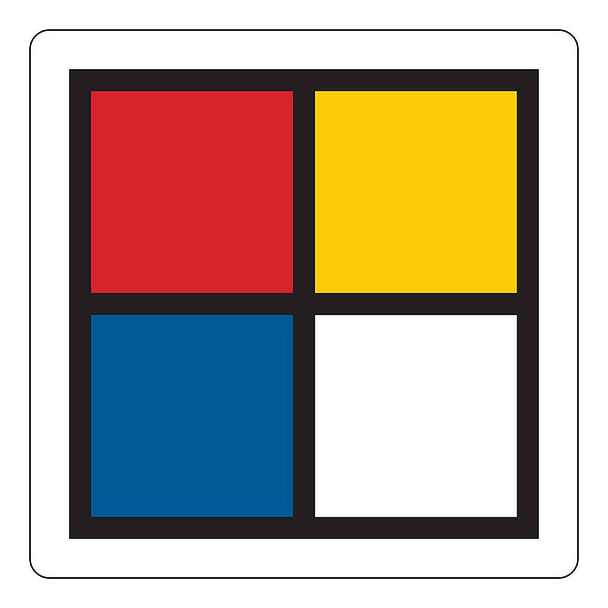 Brady Label, No Legend, Polystyrene, 7/8 in W, 7/8 in H 536LS