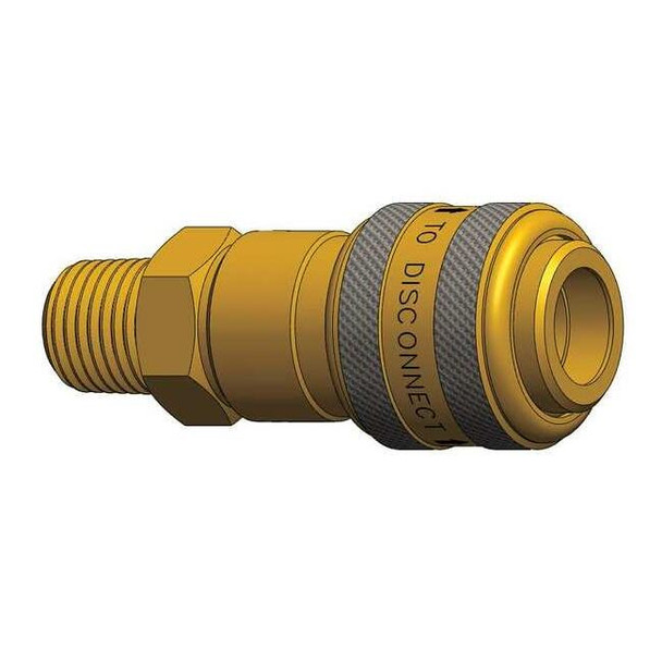 Dixon Male to Indust. Coupler,(M)NPT,1/2,Brass 4DM4-B