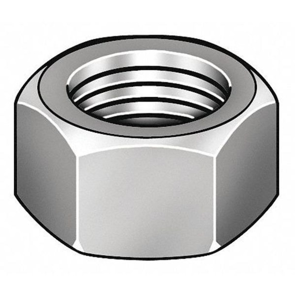 Hex Nut, M12-1.50, Steel, Class 8, Zinc Plated, 10 mm Ht, 50 PK