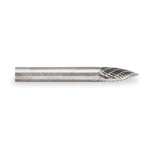 Widia Carbide Bur,Pointed Tree,1/4",Double Cut M41420