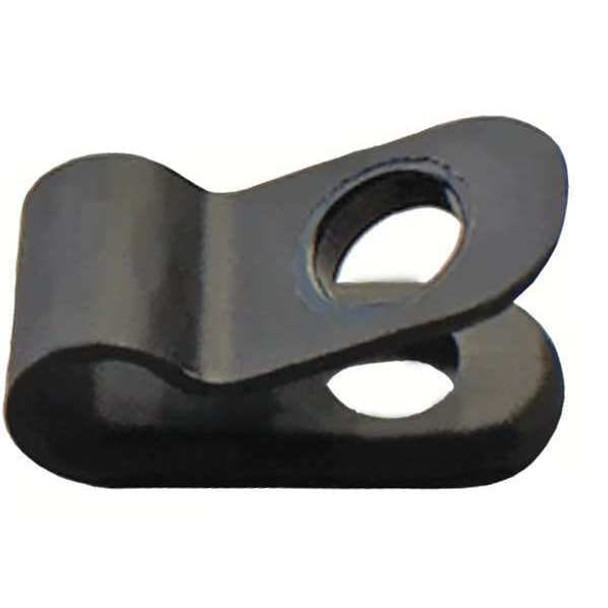 Cable Clamp, Nylon, 1-1/2 in Bundle Dia., Black, 10 PK