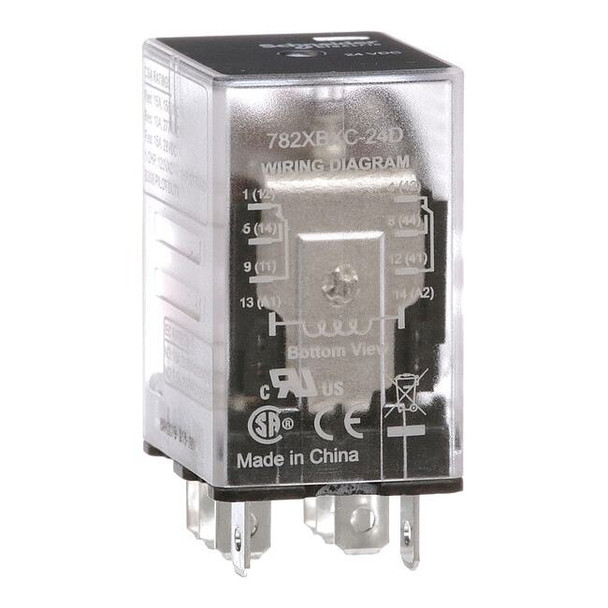 Socket, General Purpose Relay, Square, 15 A, 8 Pins, Faston Connector