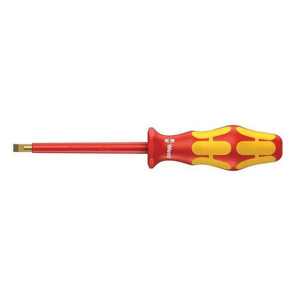 Wera Insulated Slotted Screwdriver 9/64 in Round 05006110001