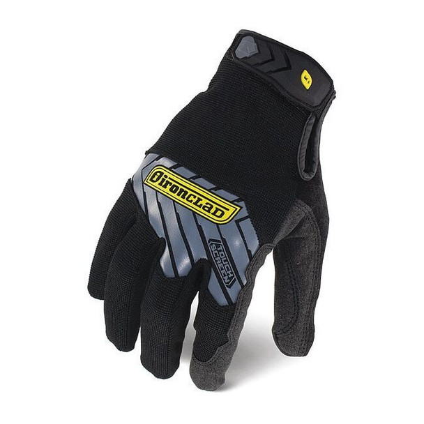 Command(TM) Mechanics Touchscreen Gloves, Nylon Palm, Polyester Back, L, Black
