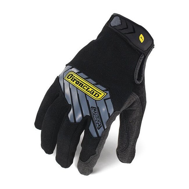 Command(TM) Mechanics Touchscreen Gloves, Nylon Palm, Polyester Back, XL, Black