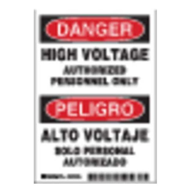 Brady Label,5 inx3 1/2 in,Polyester,PK5 86235