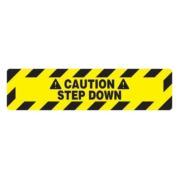 Manufacturer Varies Floor sign, 6 in H, 24 in W, Vinyl, Rectangle, 3YRW3 3YRW3