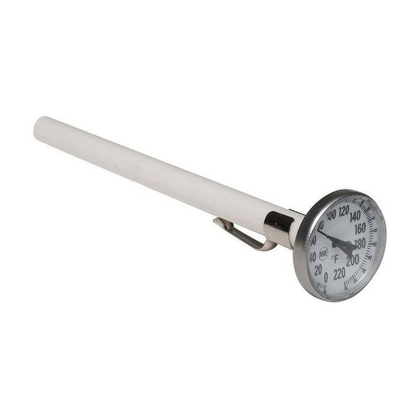5" Stem Analog Dial Pocket Thermometer, 0 Degrees to 220 Degrees F