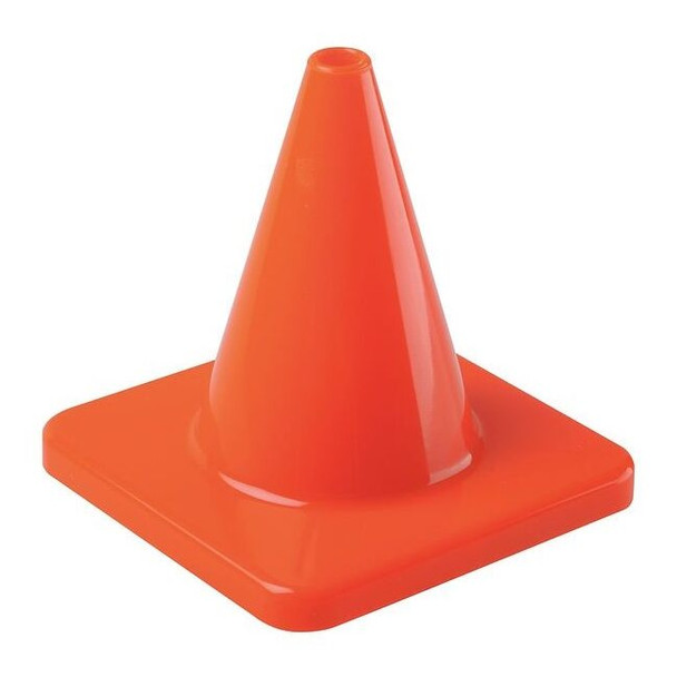 Traffic Cone, PVC, Non-Reflective, 4 in Height, 0.11 lb, Orange