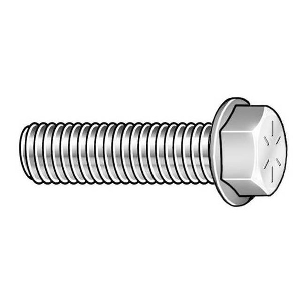Grade 8, 3/8"-16 Flange Bolt, Plain Steel, 1-1/4 in L, 25 PK