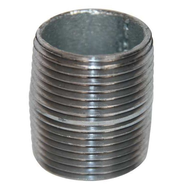 1/8" MNPT Close TBE Galvanized Steel Pipe Nipple Sch 40