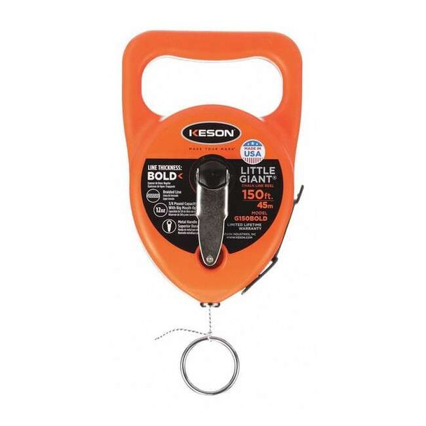 Keson Chalk Line Reel, 12 oz, Braided, 150 ft L G150BOLD