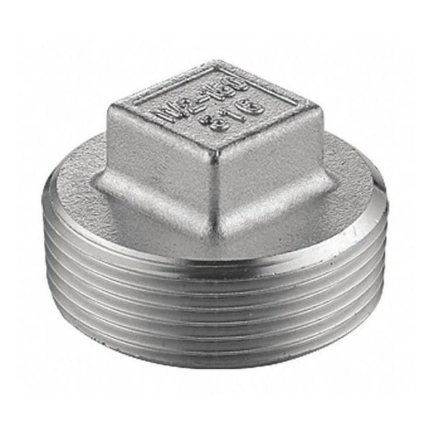 Manufacturer Varies Plug, Stainless Steel, Threaded 3/4 in 60SQ112N034