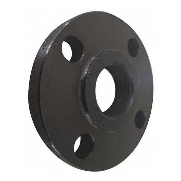Flange Threaded Flange, 1-1/4" Pipe, NPT, Black Steel, Class 150