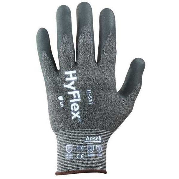 Cut Resistant Coated Gloves, Cut Level A2 ,Dipped ,Nitrile ,Sandy ,8 1 PR