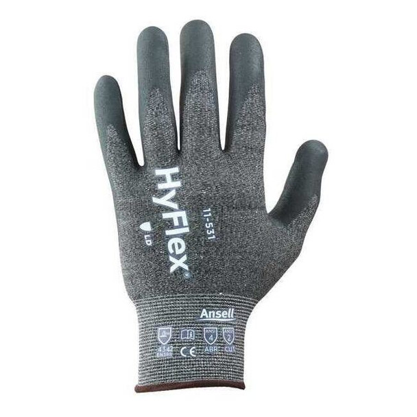 Cut Resistant Coated Gloves, Cut Level A2 ,Dipped ,Nitrile ,Sandy ,6 1 PR