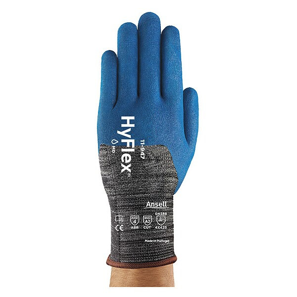 Cut-Resistant Coated Gloves, Cut Level A2 ,Dipped ,Nitrile ,Sandy ,S 1 PR