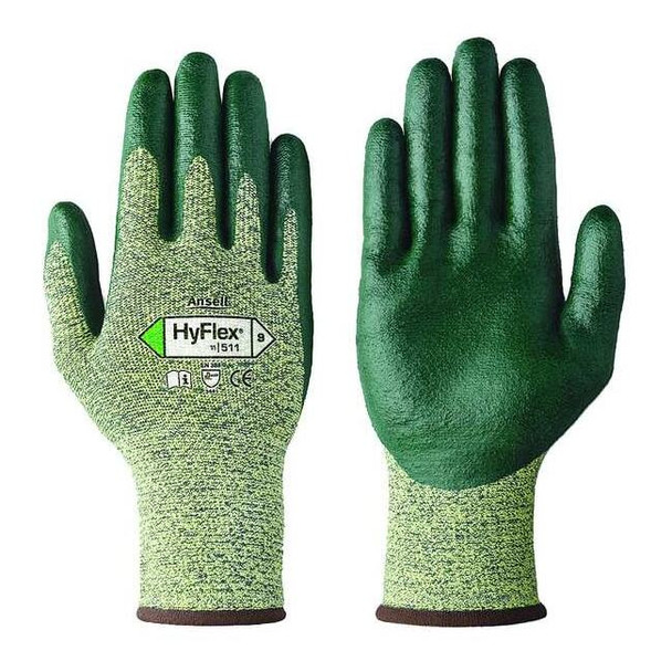 Cut Resistant Coated Gloves, Cut Level A5 ,Dipped ,Nitrile ,Sandy ,L 1 PR