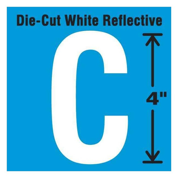 Stranco LetterLabel,Vinyl,4inH,2-1/2inW,PK5 DWR-4-C-5
