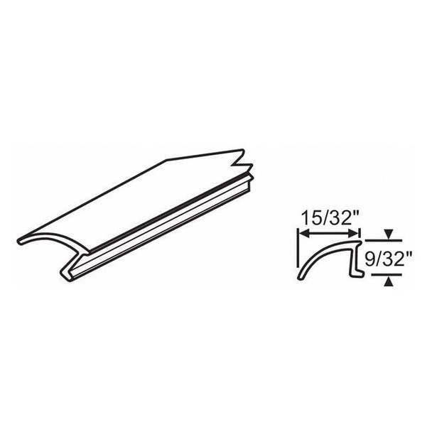 Manufacturer Varies Glazing Bead, White, Vinyl, 9/32 in H 65-4-6